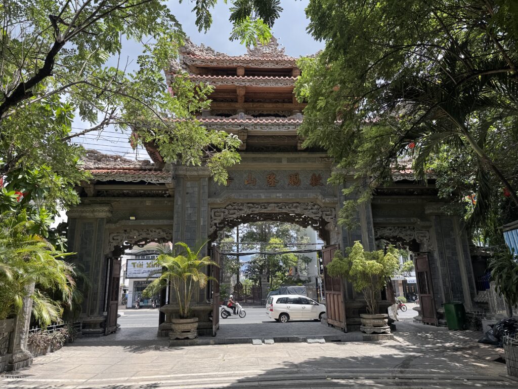Inside view of the entrance gate at Long Son Pagoda in Nha Trang